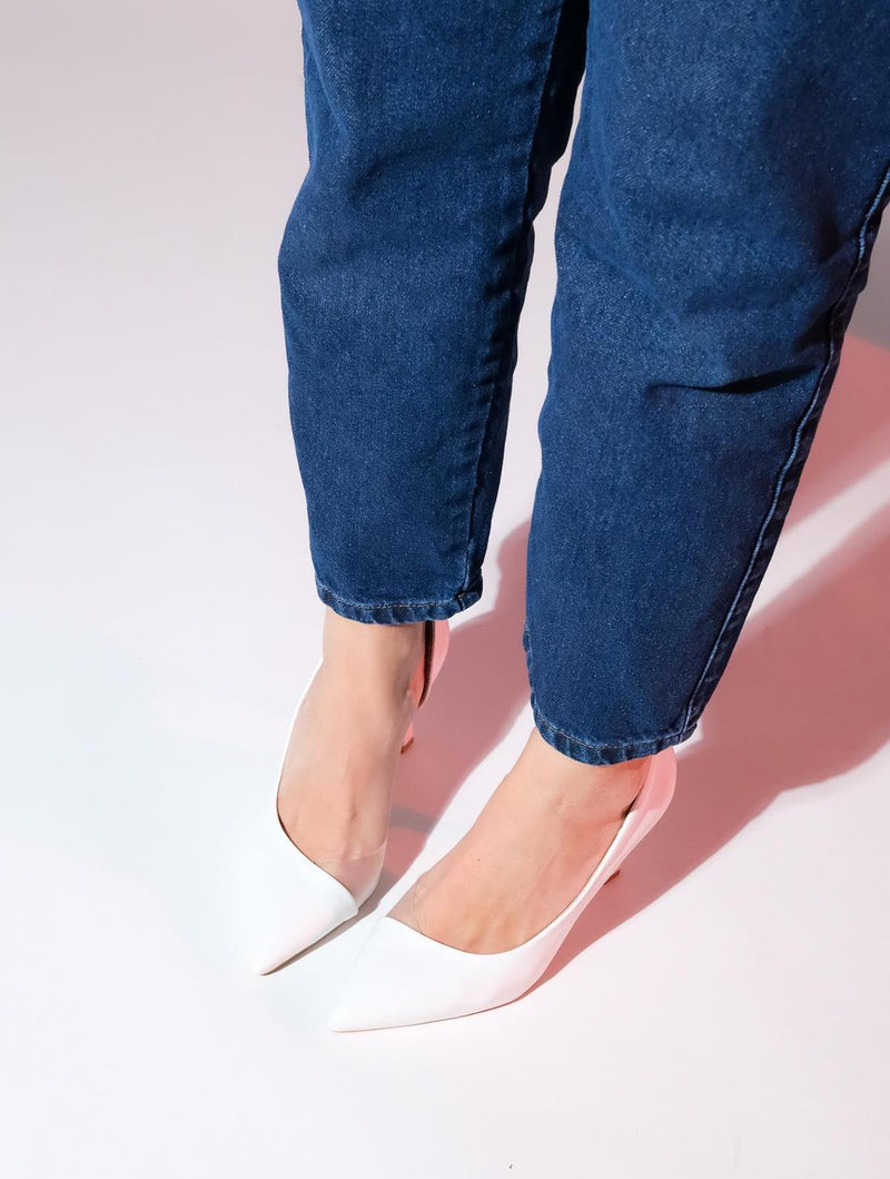 Prologue Shoes 653 - White Heeled Shoe (Women)