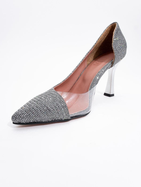 Prologue Shoes 653 - Platinum Metallic Heeled Shoe (Women)