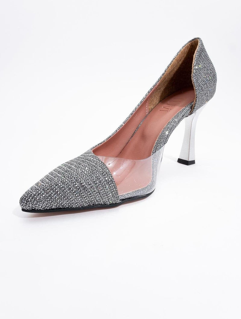 Prologue Shoes 653 - Platinum Metallic Heeled Shoe (Women)
