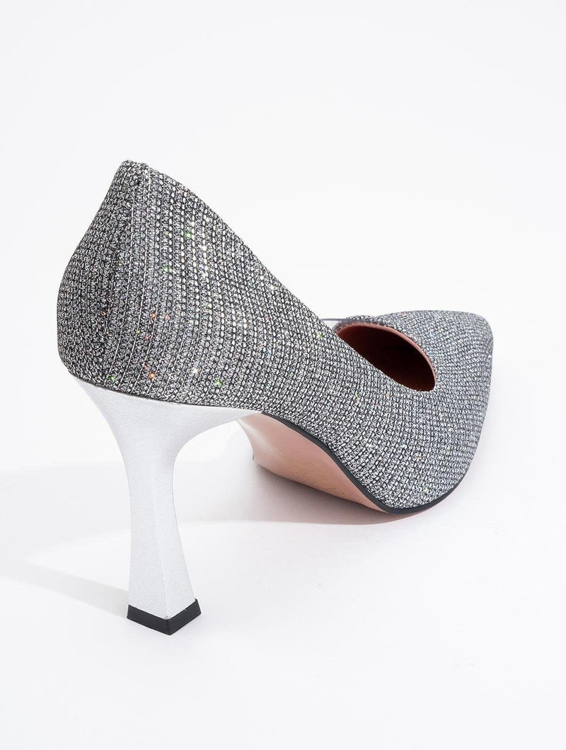 Prologue Shoes 653 - Platinum Metallic Heeled Shoe (Women)