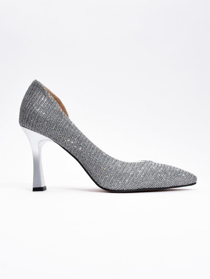 Prologue Shoes 653 - Platinum Metallic Heeled Shoe (Women)