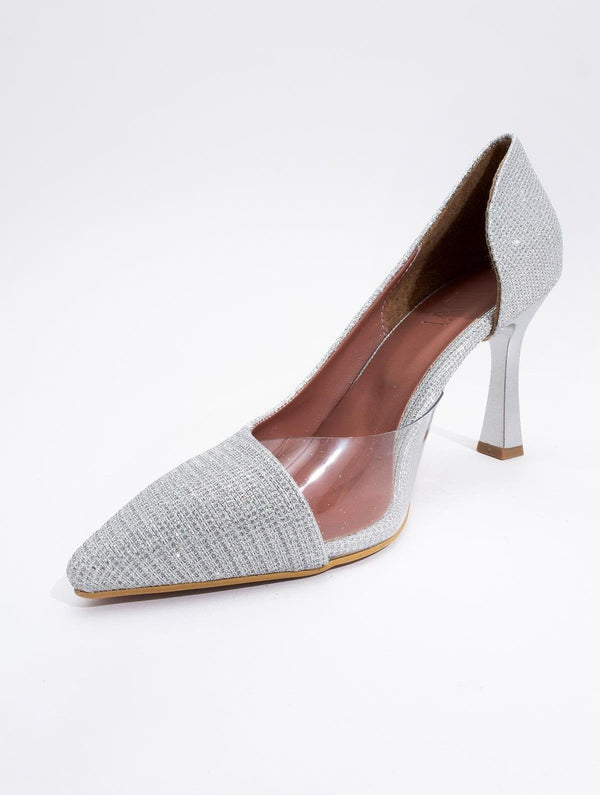 Prologue Shoes 653 - Silver Metallic Heeled Shoe (Women)