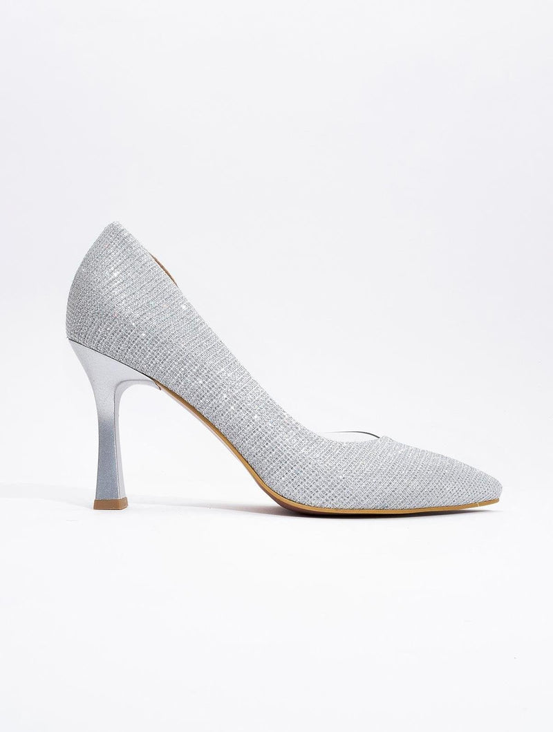 Prologue Shoes 653 - Silver Metallic Heeled Shoe (Women)