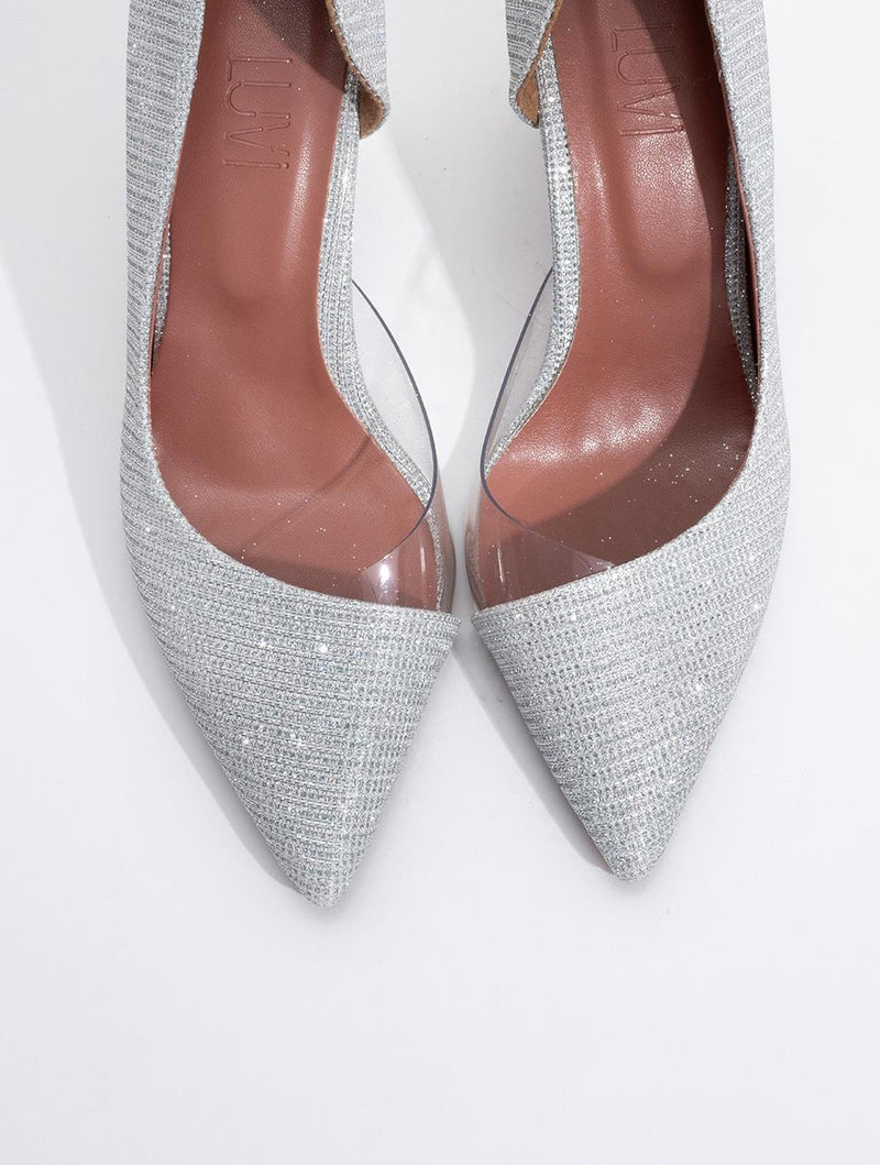 Prologue Shoes 653 - Silver Metallic Heeled Shoe (Women)