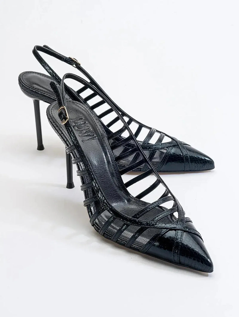 Prologue Shoes Gesto Black Stiletto Heel (Women)