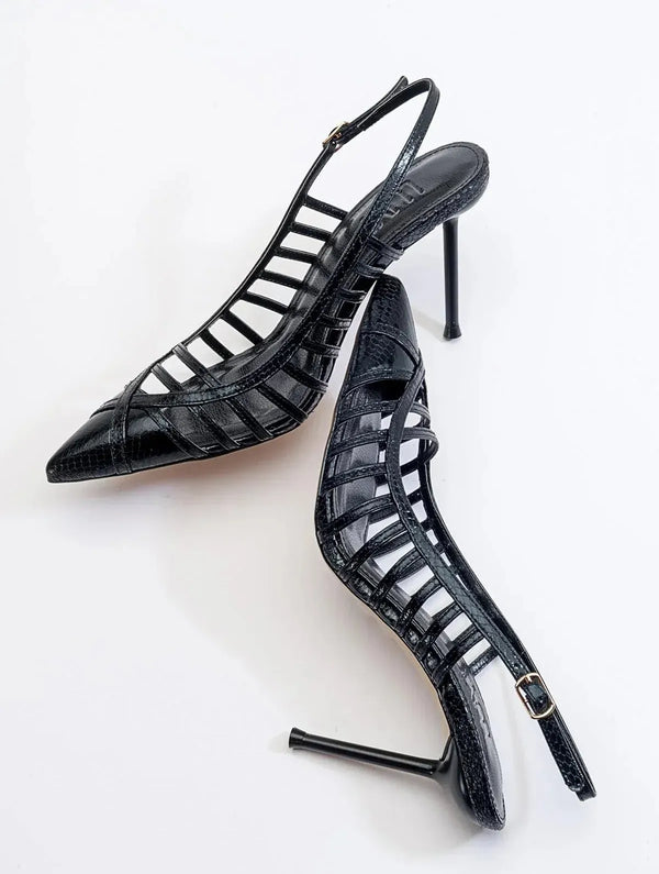 Prologue Shoes Gesto Black Stiletto Heel (Women)