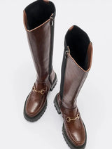 Immaculate Vegan - Prologue Shoes Chapel - Cognac Buckle Stretch Boot (Women)