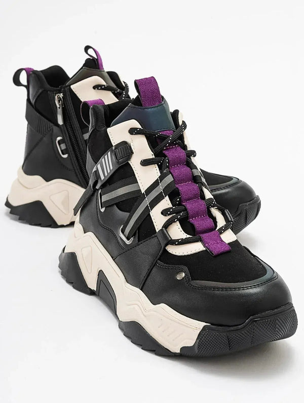 Prologue Shoes Seraphine - Black Purple Sport Boot (Women)