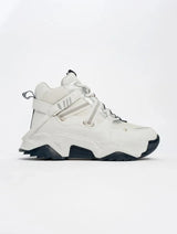 Immaculate Vegan - Prologue Shoes Seraphine - White Navy Zippered And Lace-Up Women's Sport Boot (Women)