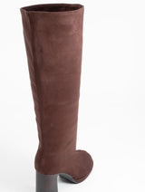 Immaculate Vegan - Prologue Shoes Josette - Brown Block Heel Knee-High Boot (Women)