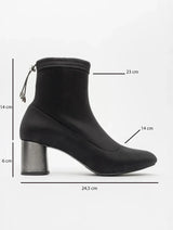 Immaculate Vegan - Prologue Shoes Landes - Black Block Heel Boot (Women)