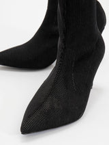 Immaculate Vegan - Prologue Shoes Thalin - Black Slim Heel Pointed Toe Boot (Women)