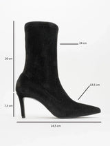 Immaculate Vegan - Prologue Shoes Thalin - Black Slim Heel Pointed Toe Boot (Women)