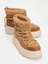 Immaculate Vegan - Prologue Shoes Dila Cognac Brown Fur-Lined Winter Boot (Women)