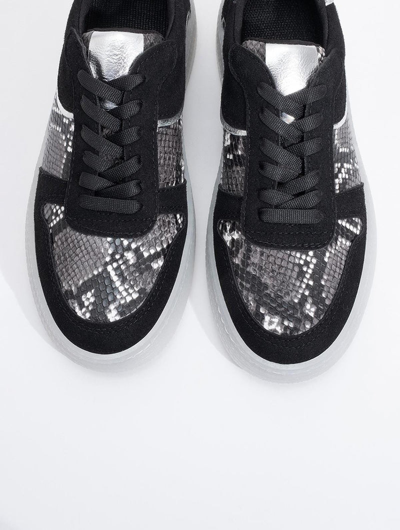 Prologue Shoes Montero - Black Patterned Sneaker (Women)