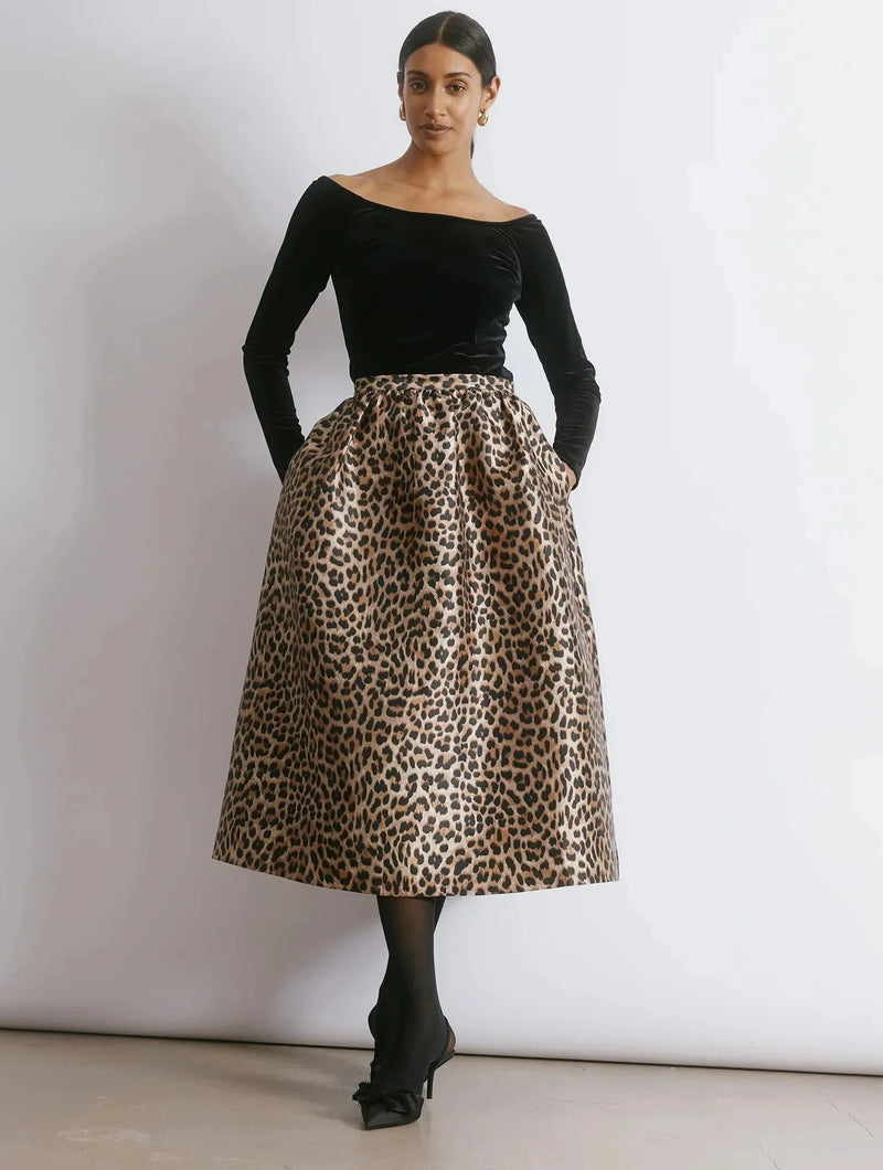 Albaray Animal Taffeta Full Skirt