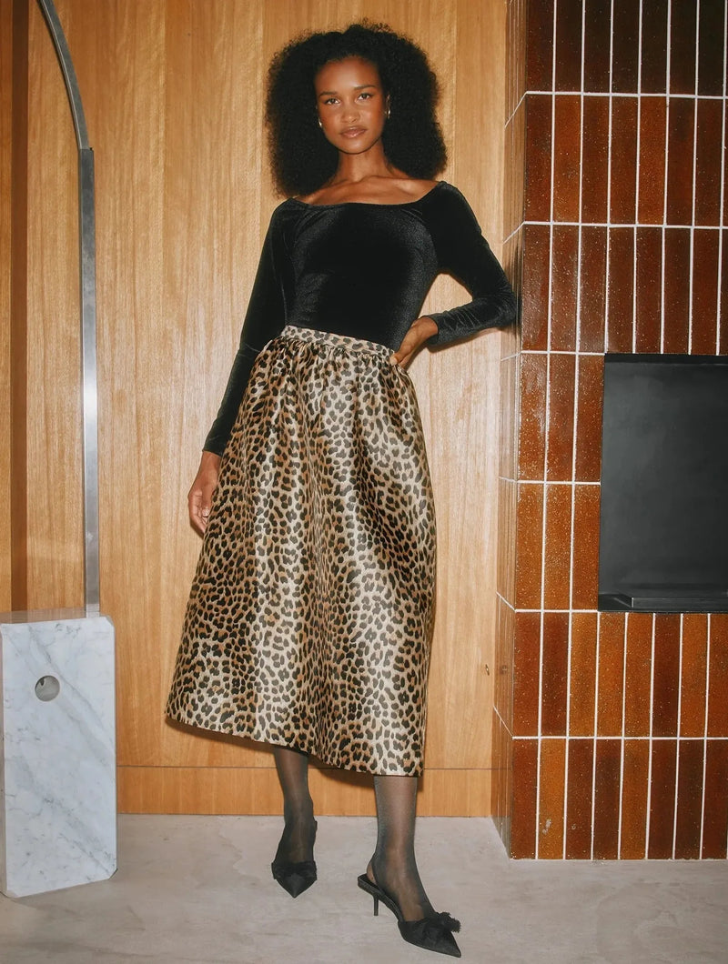 Albaray Animal Taffeta Full Skirt