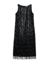 Immaculate Vegan - Albaray Sequin Fringe Column Dress
