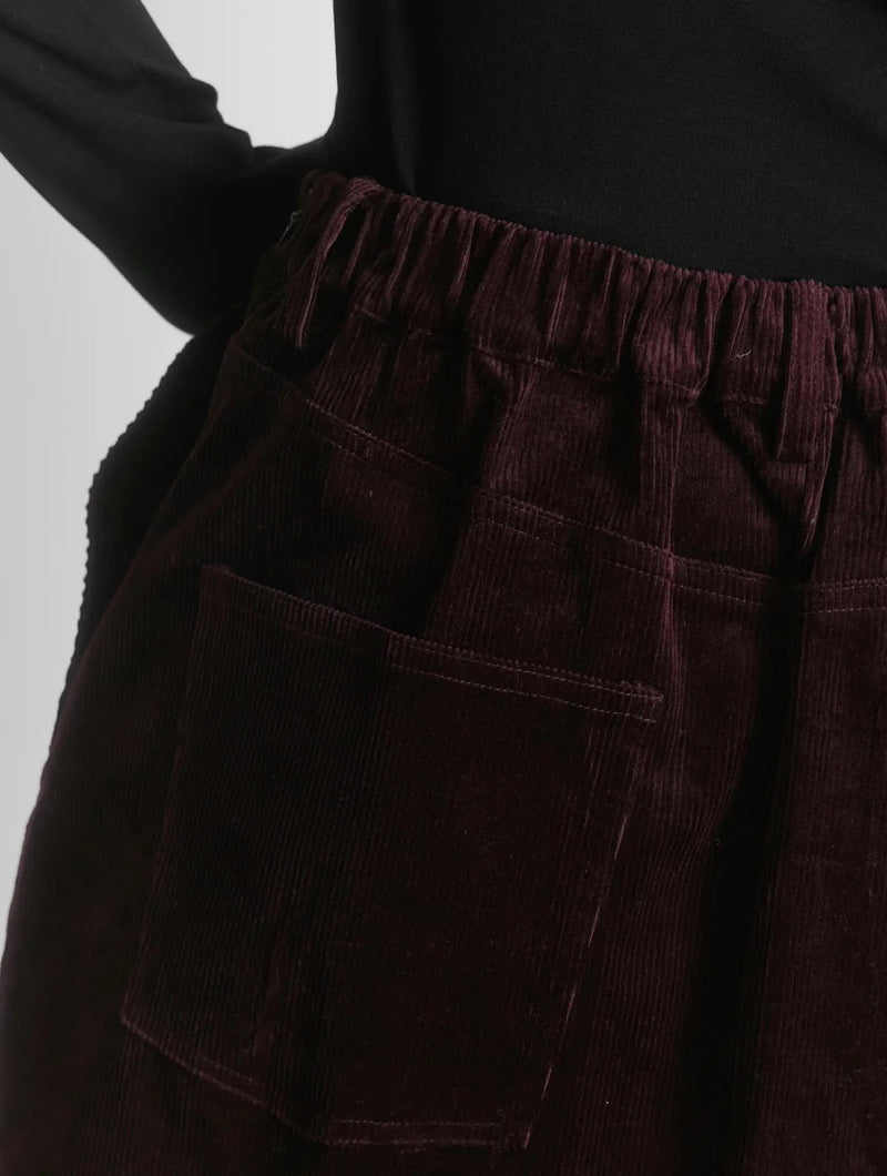 Albaray Burgundy Cord A Line Skirt