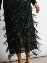 Immaculate Vegan - Albaray Sequin Fringe Pencil Skirt