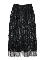 Immaculate Vegan - Albaray Sequin Fringe Pencil Skirt