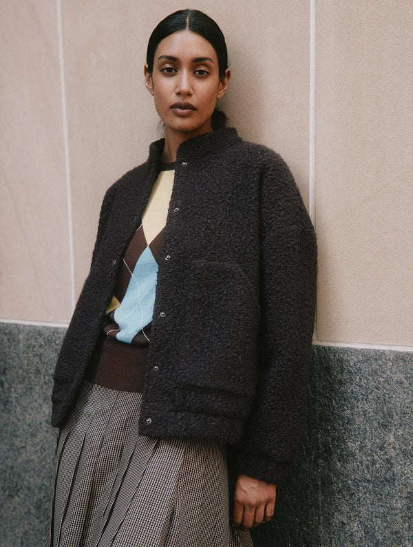 Albaray Curly Bomber Jacket