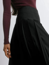 Immaculate Vegan - Albaray Black Pleated Skirt