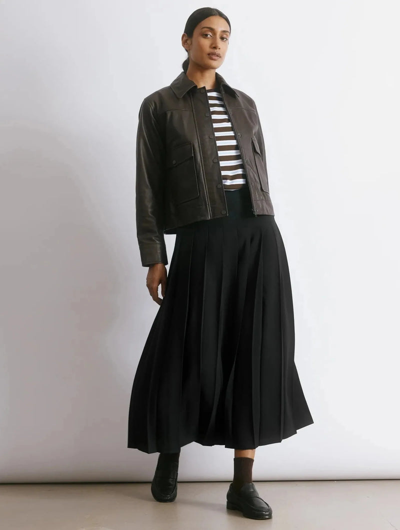 Albaray Black Pleated Skirt