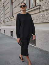 Immaculate Vegan - Mila.Vert Knitted straight skirt