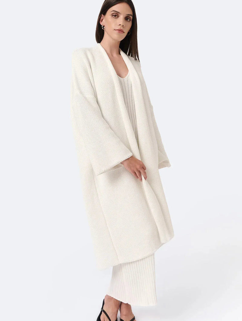 Mila.Vert Knitted ribbed V-neck dress