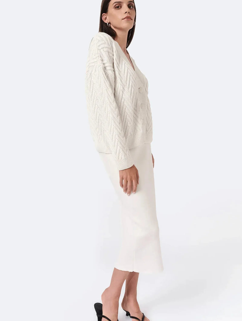 Mila.Vert Knitted straight skirt