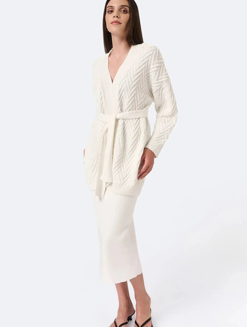 Mila.Vert Knitted straight skirt