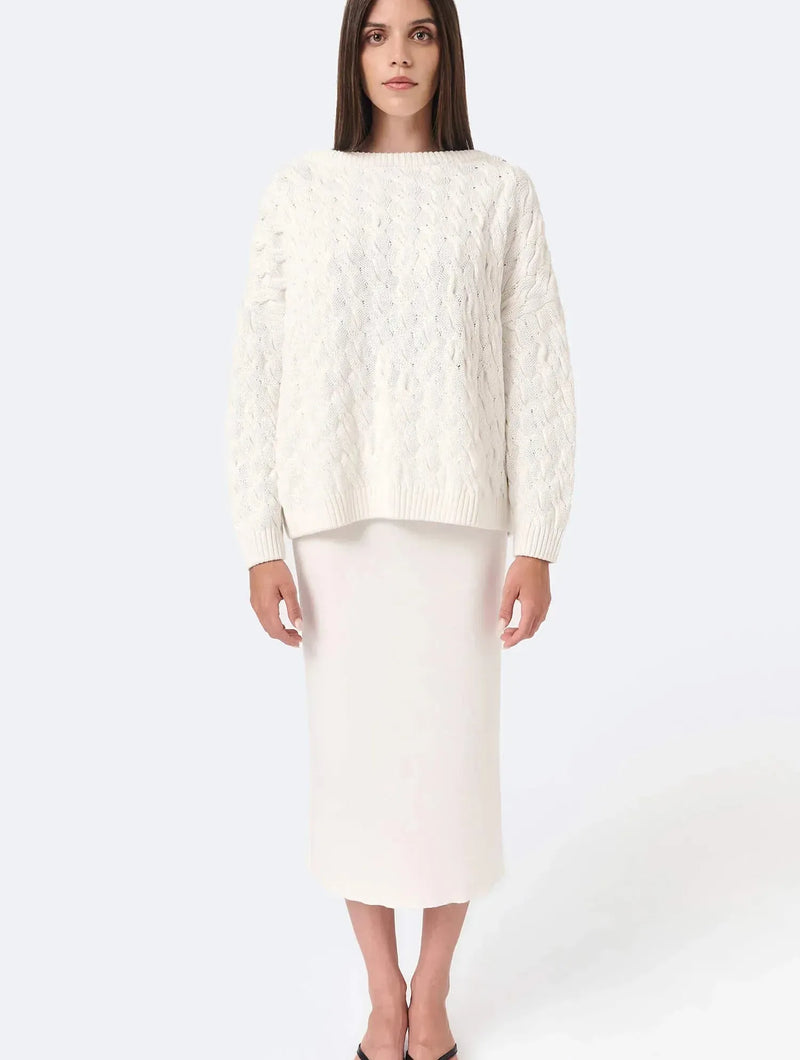 Mila.Vert Knitted straight skirt