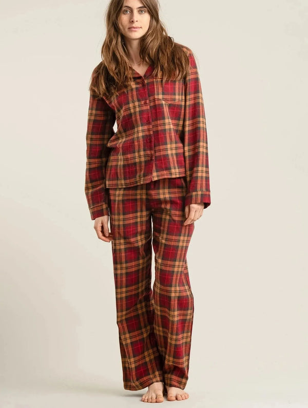 KOMODO JIM JAM Womens Organic Cotton Pyjama Set - Berry