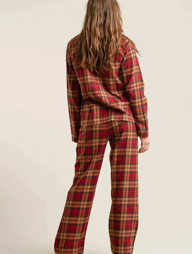 KOMODO JIM JAM Womens Organic Cotton Pyjama Set - Berry
