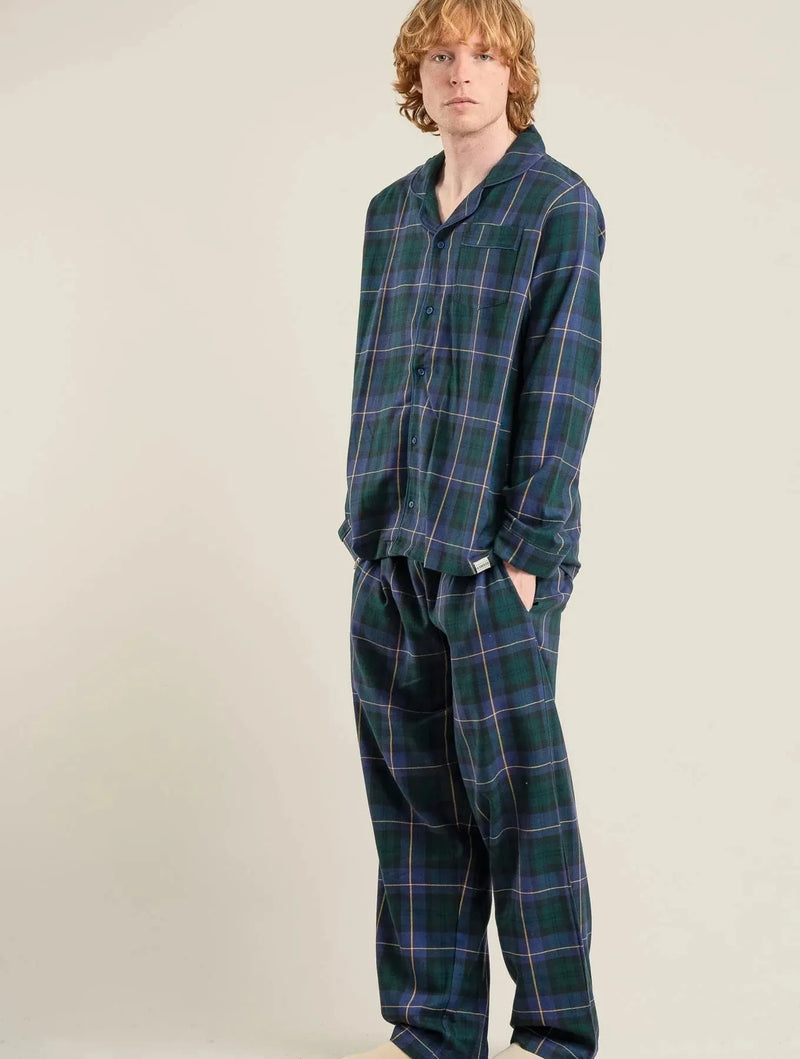 KOMODO JIM JAM Mens Organic Cotton Pyjama Set - Black Watch