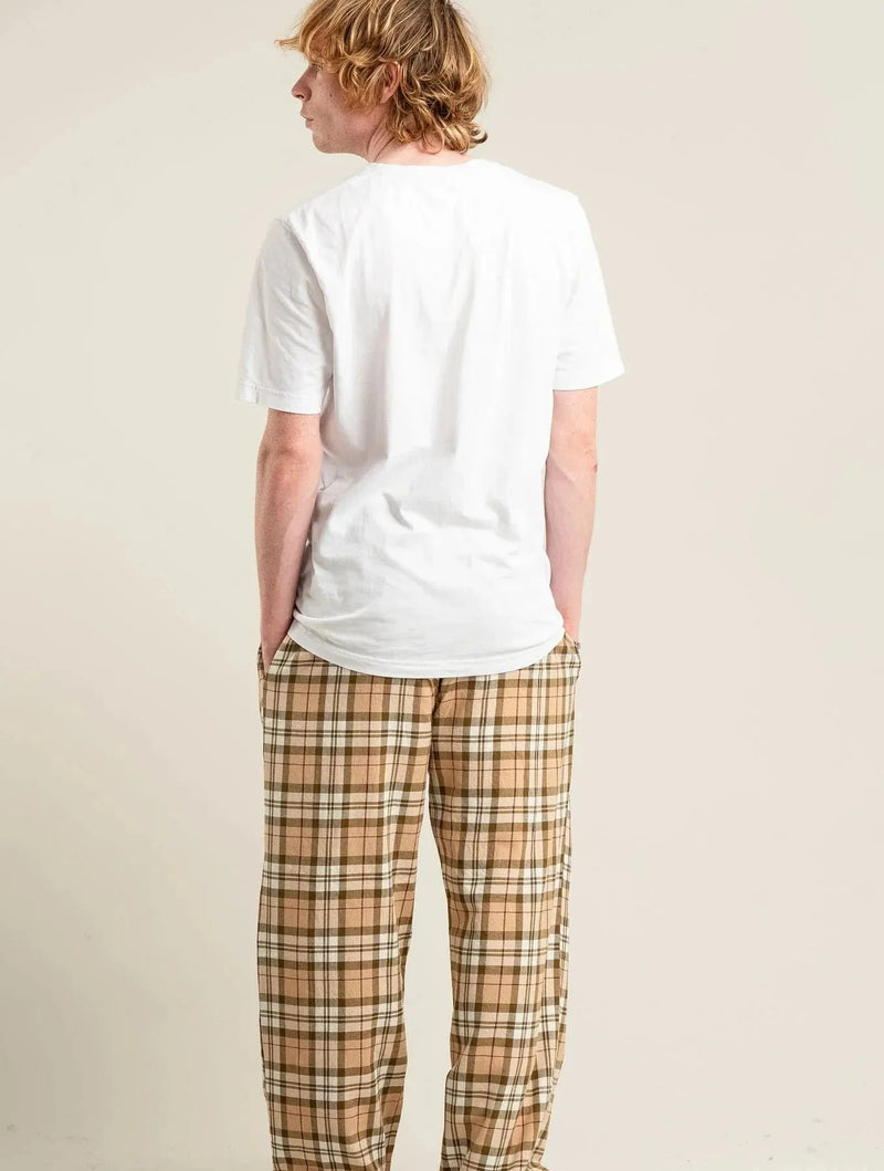KOMODO JIM JAM Mens Organic Cotton Pyjama Bottoms - Sand