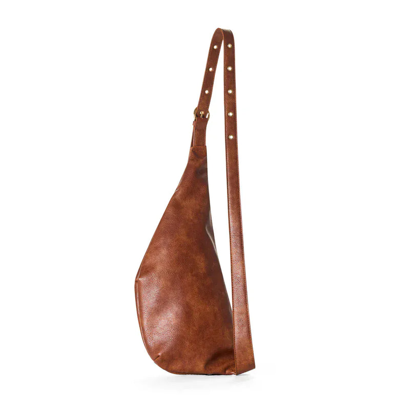 SKYLA EVE Vegan Crossbody Belt Bag - Cognac