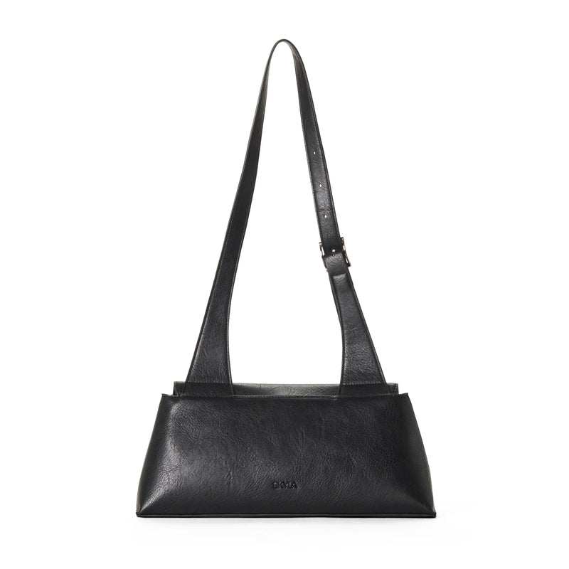 SKYLA SOFIA Vegan Baguette Shoulder Bag - Black