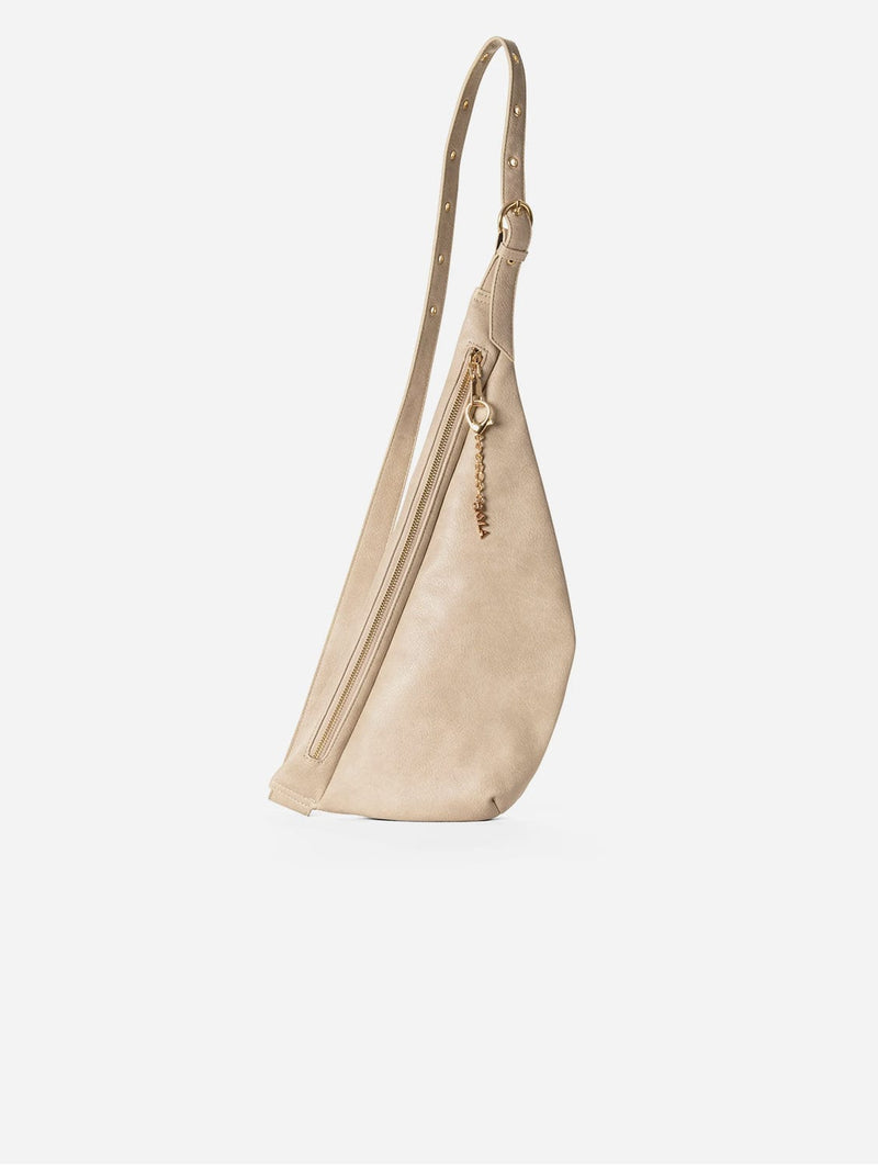 SKYLA Eve Vegan Leather Crossbody Belt Bag | Sand