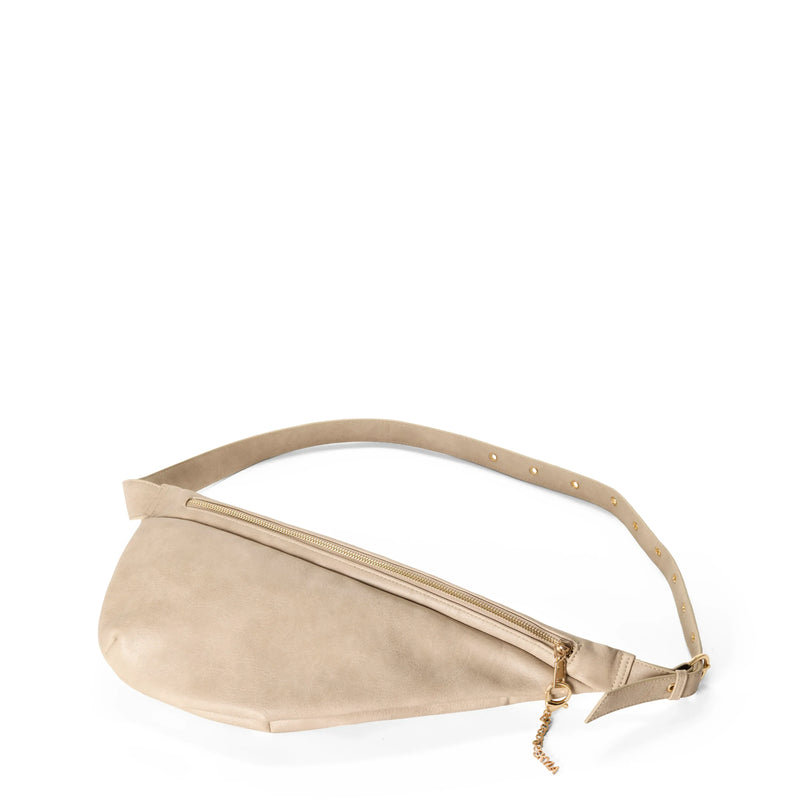 SKYLA EVE Vegan Crossbody Belt Bag - Sand
