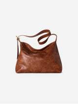 Immaculate Vegan - SKYLA Valerie Vegan Leather Crossbody Hobo Bag | Cognac