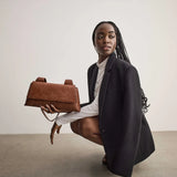 Immaculate Vegan - SKYLA SOFIA Vegan Baguette Shoulder Bag - Cognac