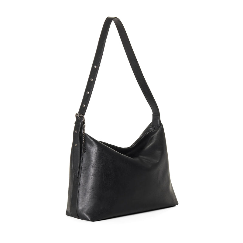 SKYLA VALERIE Vegan Crossbody Hobo Bag - Black