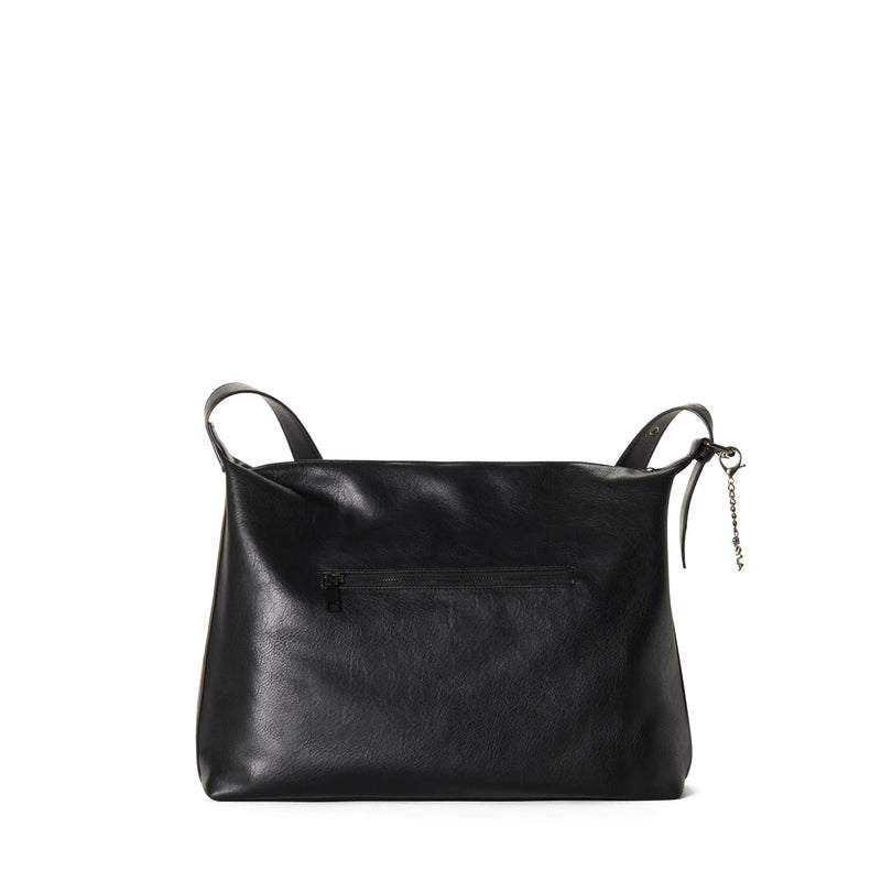 SKYLA VALERIE Vegan Crossbody Hobo Bag - Black