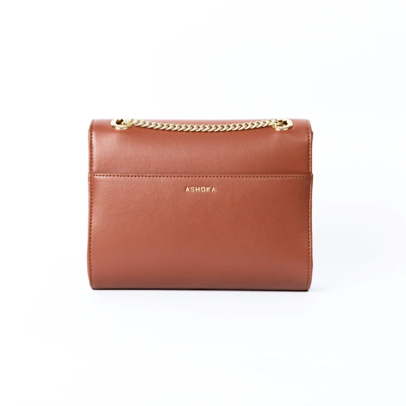ASHOKA Paris Apple Leather Mini Paname Vegan Shoulder Bag | Camel