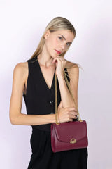 Immaculate Vegan - ASHOKA Paris Apple Leather Mini Paname Vegan Shoulder Bag | Bordeaux