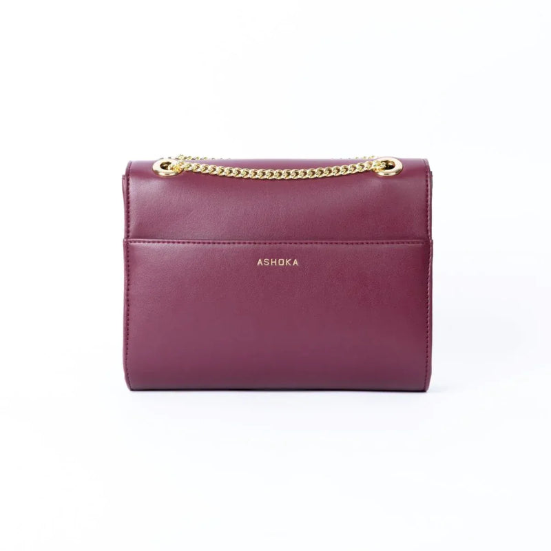 ASHOKA Paris Apple Leather Mini Paname Vegan Shoulder Bag | Bordeaux