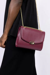 Immaculate Vegan - ASHOKA Paris Apple Leather Mini Paname Vegan Shoulder Bag | Bordeaux