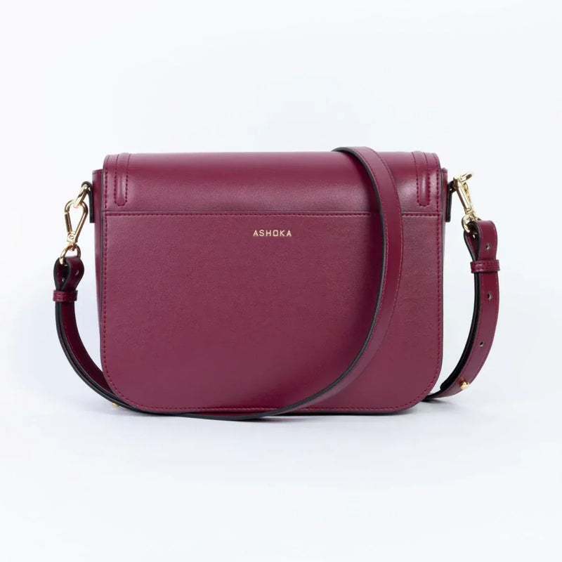 Ashoka Paris Apple Leather Brigitte Vegan Shoulder Bag | Bordeaux